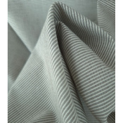 Tissu Toile 100 % Coton Rayures Café / Ecru