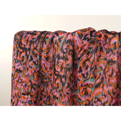 Tissu Voile Viscose / Soie Lurex Abstrait