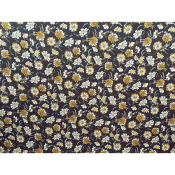 Tissu Voile de Viscose Jacquard Fleurs Bohème Choco