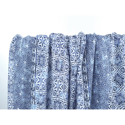Tissu Voile de Coton Patchwork Azulejos