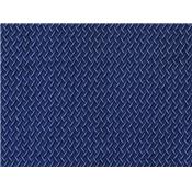 Tissu Popeline Imprimé Graphique Bleu