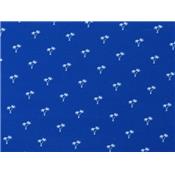 Tissu Jersey Coton / Elasthanne Bleu Electrique Palmier