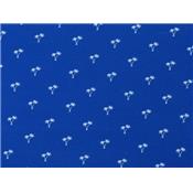 Tissu Jersey Coton / Elasthanne Bleu Electrique Palmier