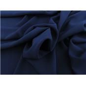 Tissu Crepe Satin Lourd Bleu Nuit