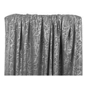 Tissu Maille Jersey Lyocell / Laine Anthracite Foil Argent