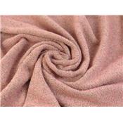 Tissu Lainage Bouclette Vieux Rose Chiné