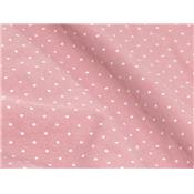 Tissu Jersey Coton / Elasthanne Vieux Rose Pois Tete d'Épingle