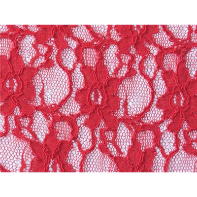 Coupon Dentelle Viscose / Polyester Rouge 70 cm x 140 cm