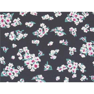 Tissu Jersey Coton / Elasthanne Imprimé Fleurs