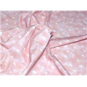 Tissu Jersey Effet Tie & Die Imprimé Hirondelles