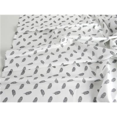 Tissu Popeline Plume Blanc