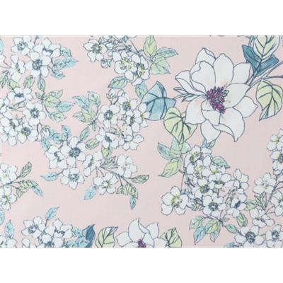 Tissu Satin de Coton Fleurs Pastel