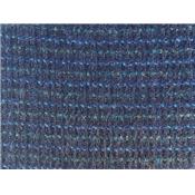 Tissu Tweed Bleu Marine Fils Multicolores, Lurex Argent