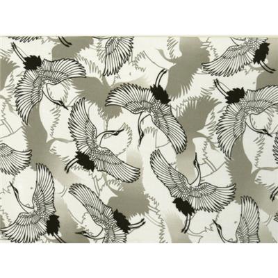 Tissu Viscose Grues Taupe