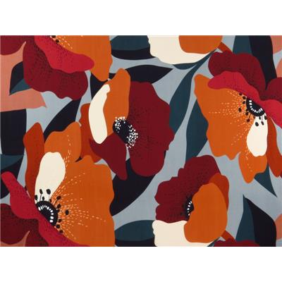 Tissu Voile de Viscose Fleurs 70's