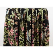 Tissu Crepe Viscose Tropical Noir