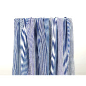 Tissu Crepe de Chine 100 % Soie Blue Stripes