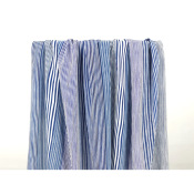 Tissu Crepe de Chine 100 % Soie Blue Stripes