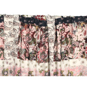 Tissu Satin Crinkle Fleurs Patchwork