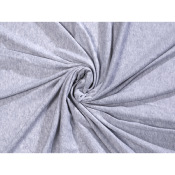 Coupon Maille Jersey Léger 100 % Micromodal Gris Chiné 50 cm x 140 cm