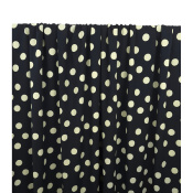 Tissu Popeline Viscose Ecovero Dots Noir / Ecru