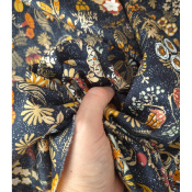 Tissu Satin de Coton Boho Graphics