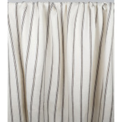 Tissu Sergé Lin / Viscose LEN Ecru Rayé Camel / Noir 