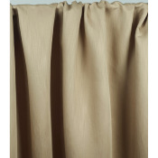 Tissu Sergé Mélange Viscose / Lin Beige Irisé