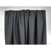 Coupon Sergé FAY Polyester Recyclé / Viscose Anthracite Chiné 110 cm x 140 cm