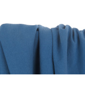 Tissu Coton Lavé Bleu Barbeau