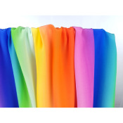 Tissu Crepe de Chine 100 % Soie Rainbow