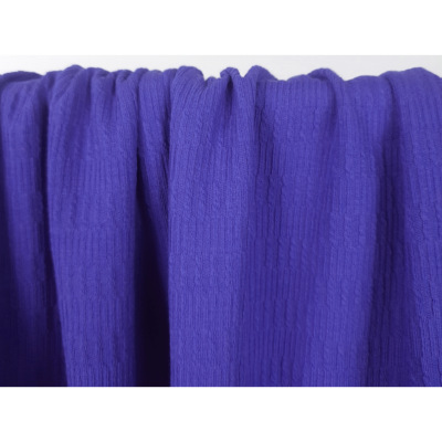 Tissu Maille Interlock 100 % Coton BIO Bleu