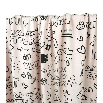 Tissu Maille Jersey Coton / Elasthanne Doodle Earth Loving Rose Nude