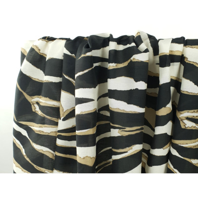 Tissu Popeline Coton / Soie Earth Zebra
