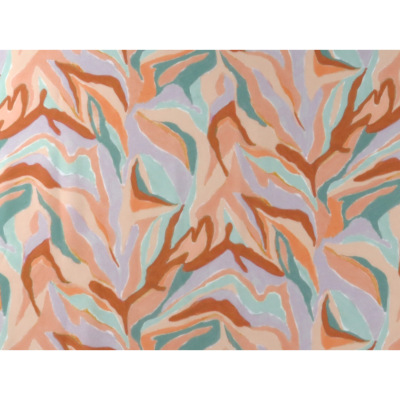 Tissu Popeline Viscose Ecovero Pastel Leaves