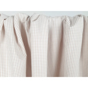 Tissu Seersucker 100 % Coton Vichy Beige / Blanc