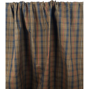 Tissu Toile de Coton Ciré Déperlant TARTAN Choco