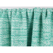 Tissu Tweed Turquoise / Ecru Lurex Bleu