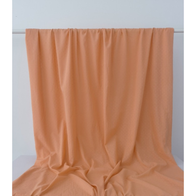 Tissu Voile de Coton Plumetis 100 % Coton Abricot