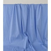 Tissu Popeline Mélange Coton Fines Rayures Bleu & Blanc