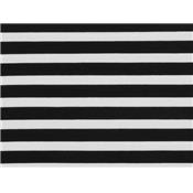 Tissu Jersey Coton / Elasthanne Rayé Noir / Blanc