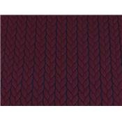 Tissu Maille Matelassé " Natté " Bordeaux