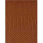 Tissu Jersey Matelassé Cognac Foncé Motif Graphiques