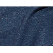 Tissu Jersey Viscose Flammé Marine / Lurex Cuivré