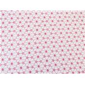 Tissu Coton Brodé Motif Fleurs