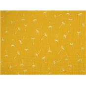 Tissu Double Gaze Moutarde Dandelion Doré