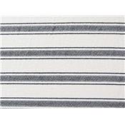 Tissu Etamine Rayé Ecru / Noir