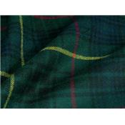 Tissu Lainage TARTAN Vert Sapin / Marine