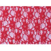 Tissu Dentelle Viscose / Polyester Rouge