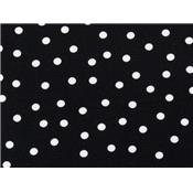 Tissu Crepe Noir Pois Blanc